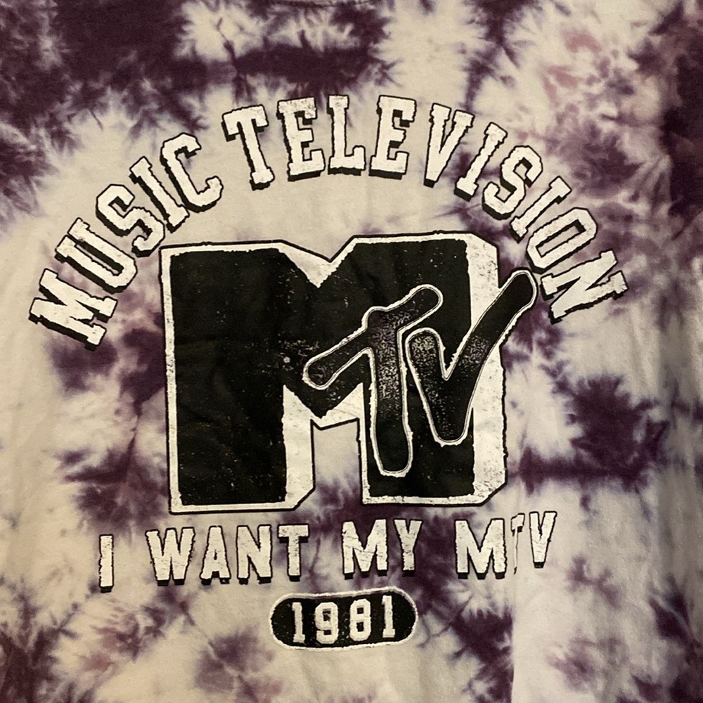 MTV Purple and White Crew Neck Sweatshirt - Picture 6 of 6